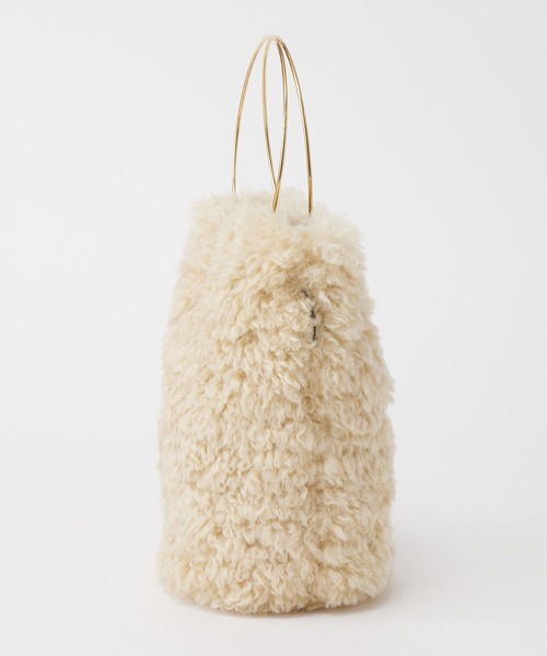 HELEN MOORE（ヘレンムーア）の「ファーバッグ（ハンドバッグ・レディース・チャコール/オフホワイト・フリー）」の8枚目の写真