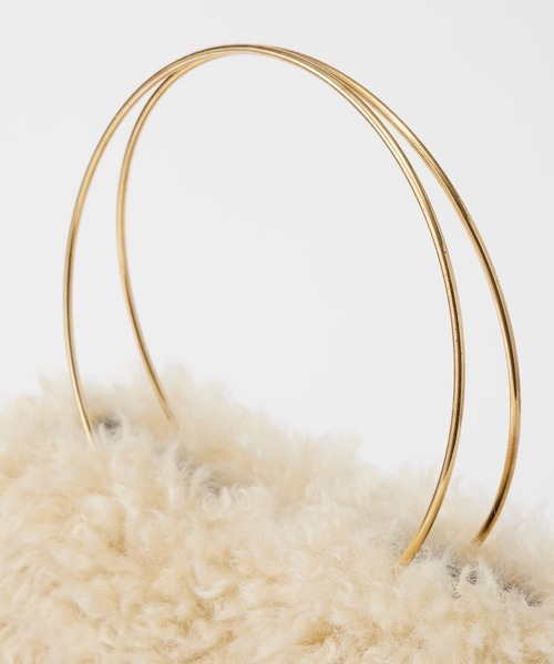 HELEN MOORE（ヘレンムーア）の「ファーバッグ（ハンドバッグ・レディース・チャコール/オフホワイト・フリー）」の7枚目の写真