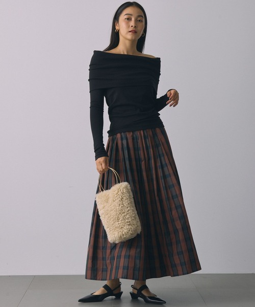 HELEN MOORE（ヘレンムーア）の「ファーバッグ（ハンドバッグ・レディース・チャコール/オフホワイト・フリー）」の11枚目の写真