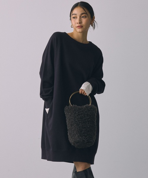 HELEN MOORE（ヘレンムーア）の「ファーバッグ（ハンドバッグ・レディース・チャコール/オフホワイト・フリー）」の12枚目の写真