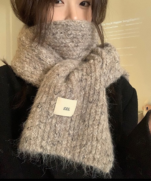 c.u.l（シーユーエル）の「ふわふわ マルチカラー ニットマフラー