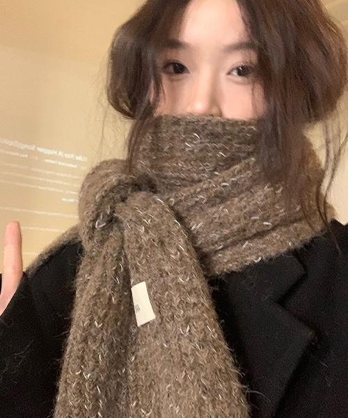 c.u.l（シーユーエル）の「ふわふわ マルチカラー ニットマフラー