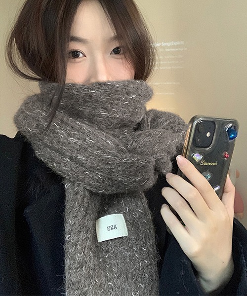 c.u.l（シーユーエル）の「ふわふわ マルチカラー ニットマフラー