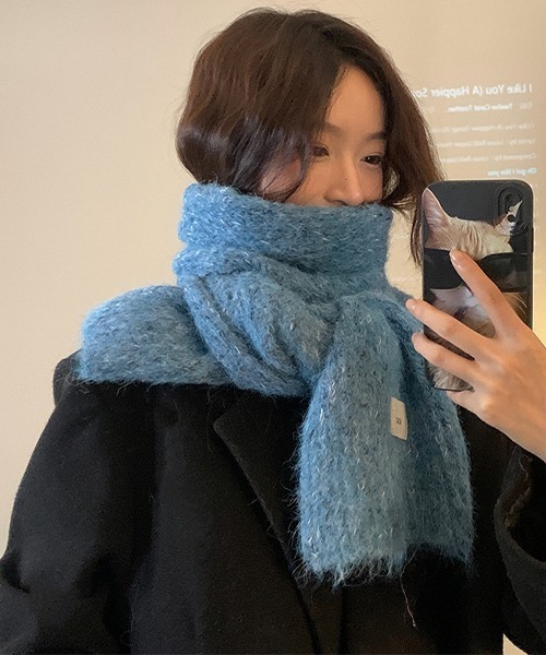 c.u.l（シーユーエル）の「ふわふわ マルチカラー ニットマフラー