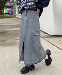 CIAOPANIC | オーバーダイデニムカーゴスリットスカート(スカート)