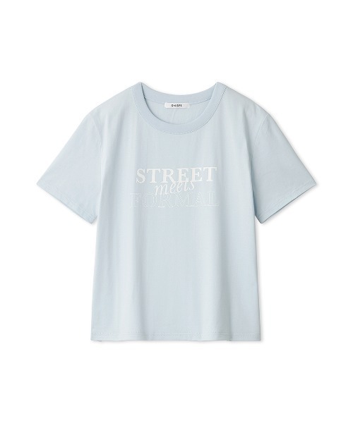 SNIDEL（スナイデル）の「ロゴTシャツ（Tシャツ/カットソー・レディース・ダークグレー/アイボリー/ライトブルー・FREE）」の6枚目の写真