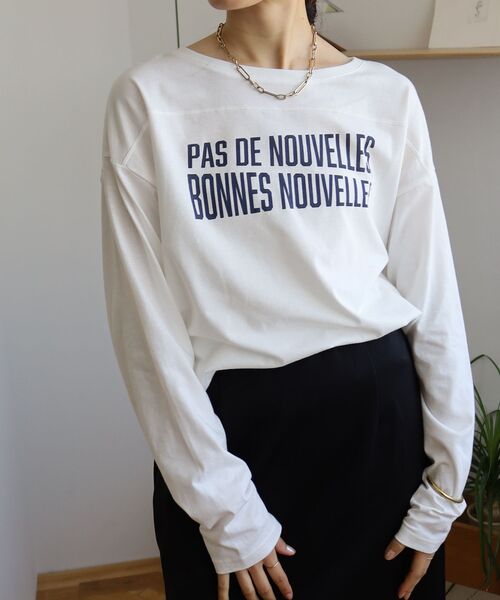 le.coeur blanc（ルクールブラン）の「BONNES VOUVELLES ロゴプリントTシャツ（Tシャツ/カットソー・レディース・ダークグレー/オフホワイト・38）」の9枚目の写真