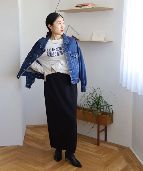 le.coeur blanc（ルクールブラン）の「BONNES VOUVELLES ロゴプリントTシャツ（Tシャツ/カットソー・レディース・ダークグレー/オフホワイト・38）」の11枚目の写真