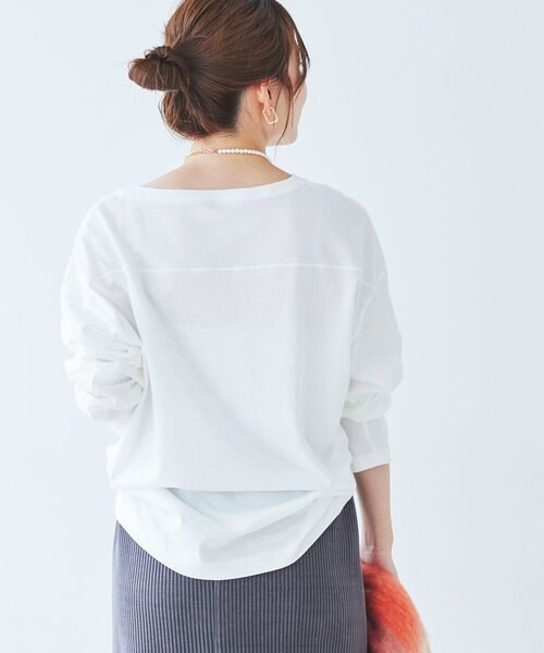 le.coeur blanc（ルクールブラン）の「BONNES VOUVELLES ロゴプリントTシャツ（Tシャツ/カットソー・レディース・ダークグレー/オフホワイト・38）」の17枚目の写真