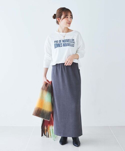 le.coeur blanc（ルクールブラン）の「BONNES VOUVELLES ロゴプリントTシャツ（Tシャツ/カットソー・レディース・ダークグレー/オフホワイト・38）」の19枚目の写真