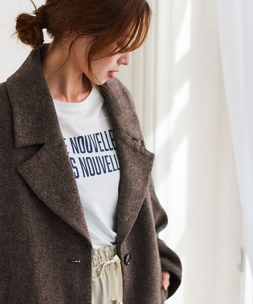 le.coeur blanc（ルクールブラン）の「BONNES VOUVELLES ロゴプリントTシャツ（Tシャツ/カットソー・レディース・ダークグレー/オフホワイト・38）」の22枚目の写真