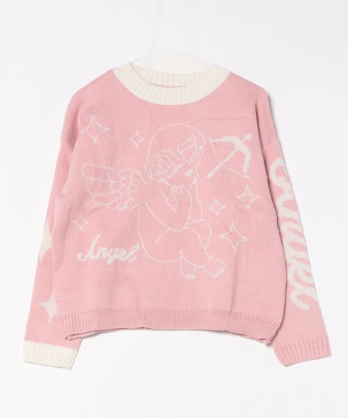 ピンク ファー風 長袖セーター ボタン付き　THE TOE 新品未使用 ピンク ファー風 長袖セーター ボタン付き THE TOE 新品未使用