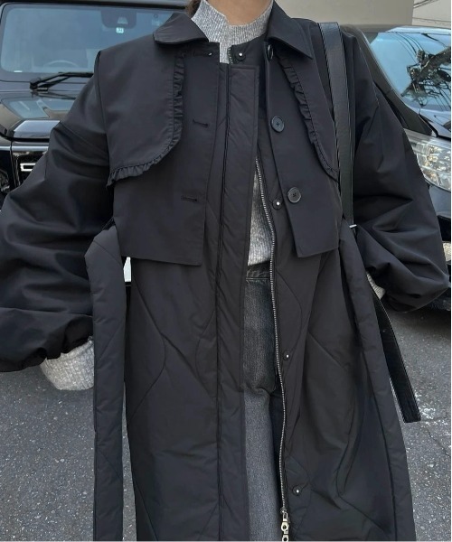 WILLFULLY（ウィルフリー）の「short frill jacket × wave quilting