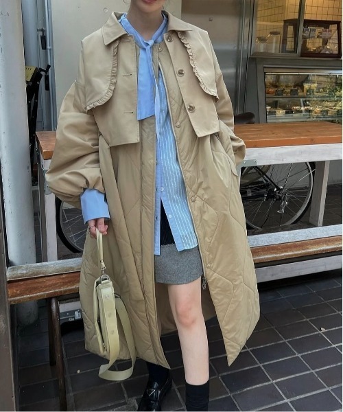 WILLFULLY（ウィルフリー）の「short frill jacket × wave quilting