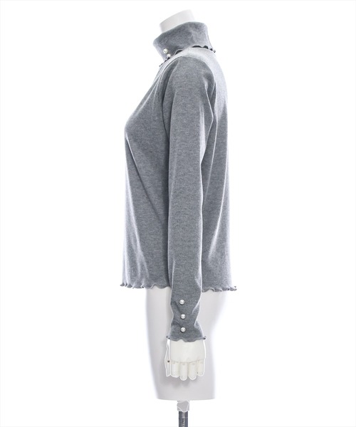 clear（クリア）の「パール付きメロウトップス [着回し抜群 大人フェミニン]≪2024AW新作≫（Tシャツ/カットソー・レディース・アイボリー/グレー/ブラック・F）」の13枚目の写真