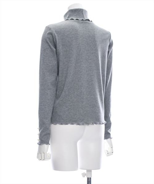 clear（クリア）の「パール付きメロウトップス [着回し抜群 大人フェミニン]≪2024AW新作≫（Tシャツ/カットソー・レディース・アイボリー/グレー/ブラック・F）」の12枚目の写真