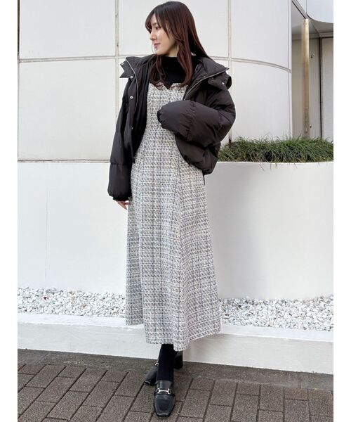 MERCURYDUO（マーキュリーデュオ）の「パール付きフレアスリーブリブニット（ニット/セーター・レディース・ブラック/ベージュ/チャコールグレー/アイボリー・FREE）」の9枚目の写真