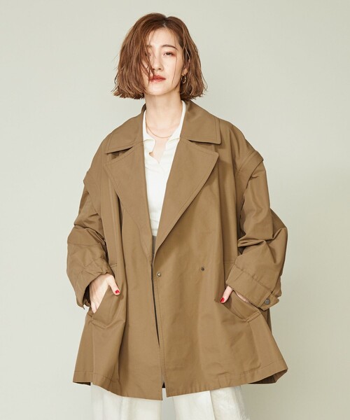 conte（コンテ）の「＜conte＞ ミリタリー 2WAY ショートコート