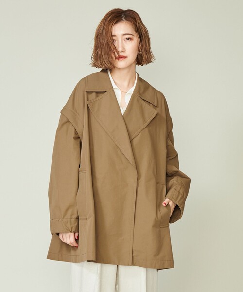 conte（コンテ）の「＜conte＞ ミリタリー 2WAY ショートコート