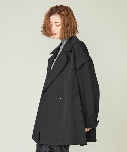 conte（コンテ）の「＜conte＞ ミリタリー 2WAY ショートコート