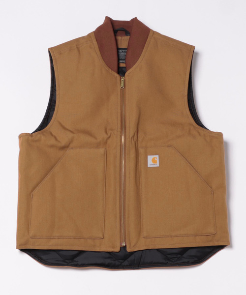 thumbnail image 2 of Tough Duck Men's Quilt Lined Vest - 12oz Cotton Duck Shell, Polyester Insulation, Work Vest With Pockets 2 of 13