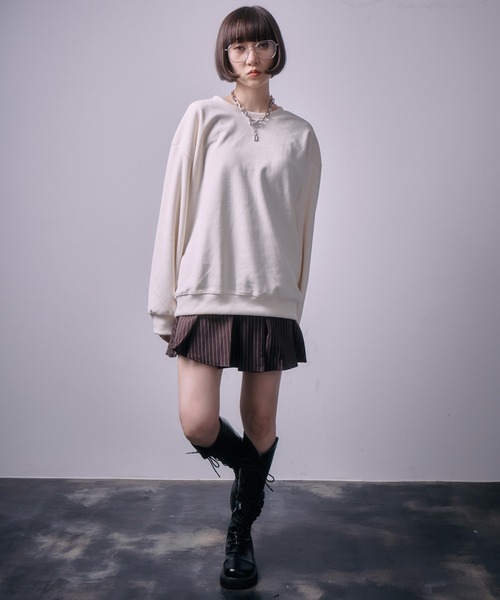 SEN TOKYO(セントーキョー)の「太畝 コーデュロイトレーナー(スウェット・レディース・ブラック/アイボリー/ホワイト/ブラウン/レッド・L/M)」の8枚目の写真