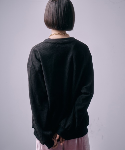 SEN TOKYO(セントーキョー)の「太畝 コーデュロイトレーナー(スウェット・レディース・ブラック/アイボリー/ホワイト/ブラウン/レッド・L/M)」の19枚目の写真