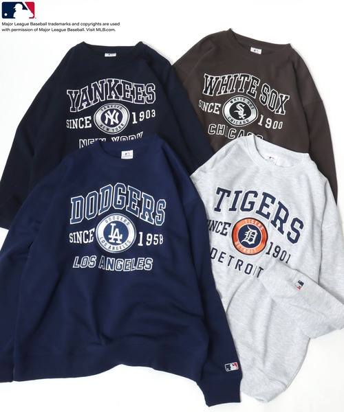 MLB(メジャーリーグベースボール)の「MLB/メジャーリーグベースボール オーバーサイズ 裏毛 チームロゴ ワッペン刺繍 スウェット レディース メンズ トレーナー(スウェット・メンズ・ホワイト/アッシュグレー/ブラック/ネイビー/ブラック系その他/グレー系その他/ブルー系その他/ブルー系その他2・LL/M/L)」の12枚目の写真