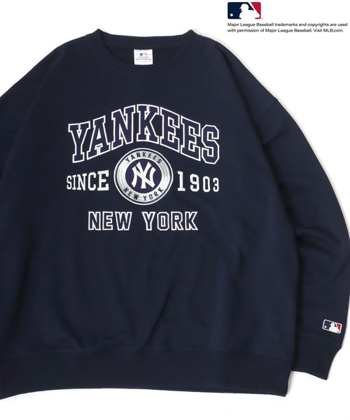 MLB(メジャーリーグベースボール)の「MLB/メジャーリーグベースボール オーバーサイズ 裏毛 チームロゴ ワッペン刺繍 スウェット レディース メンズ トレーナー(スウェット・メンズ・ホワイト/アッシュグレー/ブラック/ネイビー/ブラック系その他/グレー系その他/ブルー系その他/ブルー系その他2・LL/M/L)」の13枚目の写真