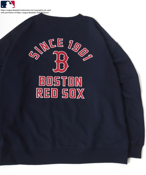 MLB(メジャーリーグベースボール)の「MLB/メジャーリーグベースボール オーバーサイズ 裏毛 チームロゴ ワッペン刺繍 スウェット レディース メンズ トレーナー(スウェット・メンズ・ホワイト/アッシュグレー/ブラック/ネイビー/ブラック系その他/グレー系その他/ブルー系その他/ブルー系その他2・LL/M/L)」の11枚目の写真