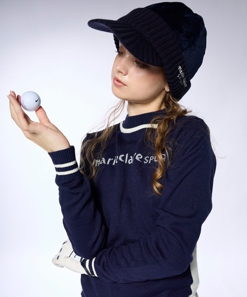 marie claire(マリ・クレール)の「【marie claire/マリ.クレール】レディースモックネックセーター ゴルフ(ニット/セーター・レディース・ネイビー/ブルー/レッド・X-LARGE/LARGE/MEDIUM/XX-LARGE)」の13枚目の写真