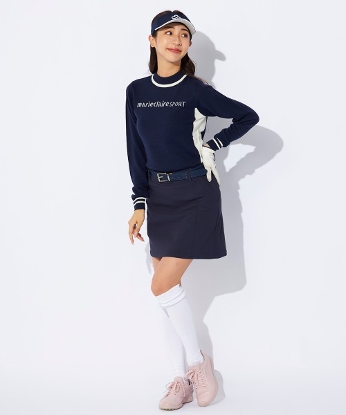 marie claire(マリ・クレール)の「【marie claire/マリ.クレール】レディースモックネックセーター ゴルフ(ニット/セーター・レディース・ネイビー/ブルー/レッド・X-LARGE/LARGE/MEDIUM/XX-LARGE)」の18枚目の写真