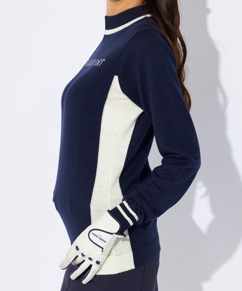 marie claire(マリ・クレール)の「【marie claire/マリ.クレール】レディースモックネックセーター ゴルフ(ニット/セーター・レディース・ネイビー/ブルー/レッド・X-LARGE/LARGE/MEDIUM/XX-LARGE)」の20枚目の写真