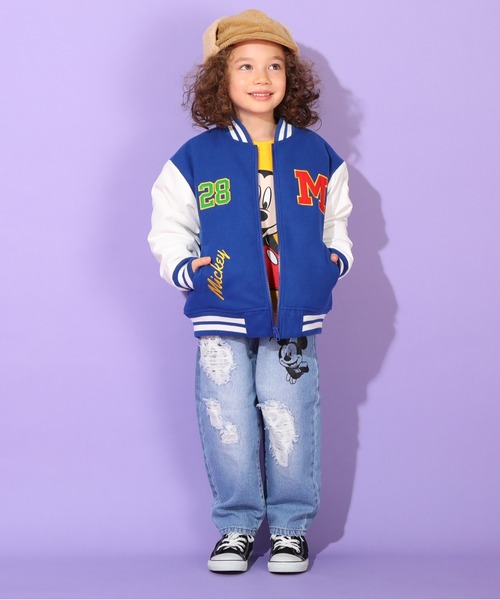 Disney(ディズニー)の「ディズニー アニマル柄 ダメージ デニムロングパンツ 9984K(デニムパンツ・キッズ・ブラック×レッド・80cm/90cm/100cm/110cm/120cm/130cm/140cm)」の8枚目の写真