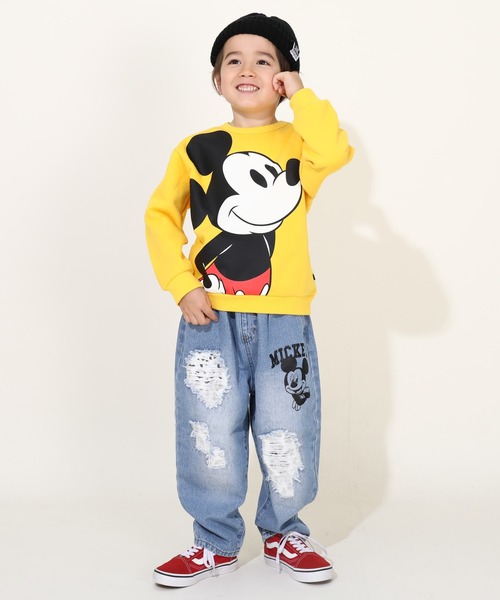 Disney(ディズニー)の「ディズニー アニマル柄 ダメージ デニムロングパンツ 9984K(デニムパンツ・キッズ・ブラック×レッド・80cm/90cm/100cm/110cm/120cm/130cm/140cm)」の15枚目の写真