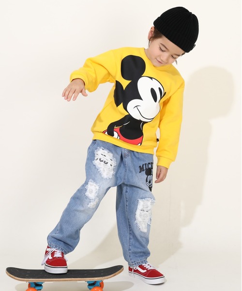 Disney(ディズニー)の「ディズニー アニマル柄 ダメージ デニムロングパンツ 9984K(デニムパンツ・キッズ・ブラック×レッド・80cm/90cm/100cm/110cm/120cm/130cm/140cm)」の16枚目の写真