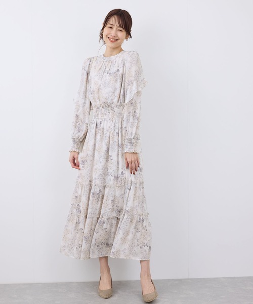 ROPE' PICNIC（ロペピクニック）の「前後2WAY/アソート柄ロングティアードワンピース（ワンピース・レディース・ライトグレー/ブラック/ホワイト系その他・38/36）」の17枚目の写真