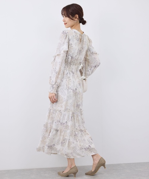 ROPE' PICNIC（ロペピクニック）の「前後2WAY/アソート柄ロングティアードワンピース（ワンピース・レディース・ライトグレー/ブラック/ホワイト系その他・38/36）」の19枚目の写真