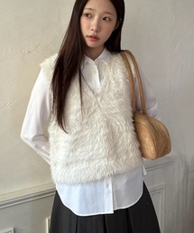 Birthday room | フェザーヤーンニットベスト / shaggy knit vest(ベスト)