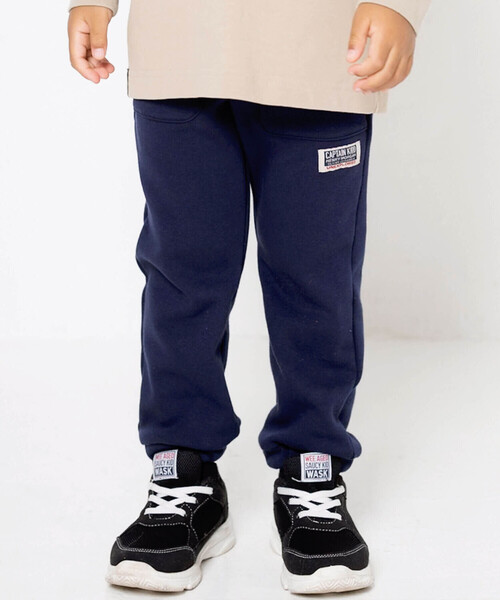 WASK（ワスク）の「ロゴプリントエステル裏起毛ジョガーパンツ(100~160cm)（スウェットパンツ・キッズ・ネイビー/グレー・120cm/130cm/150cm/160cm/110cm/100cm/140cm）」の2枚目の写真