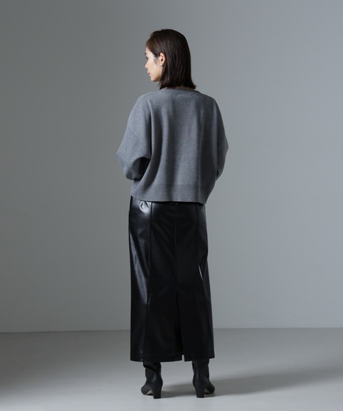 セール】総針ワイドシルエットニットトップス(セットアップ可)（ニット