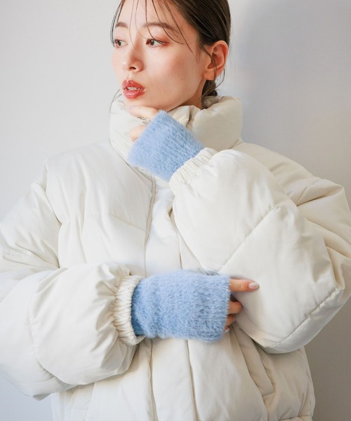 LAKOLE（ラコレ）の「ゆるリブアームウォーマー / 149304（アームカバー・レディース・オフホワイト/ブルー/ライトグレー/オレンジ・FREE）」の6枚目の写真