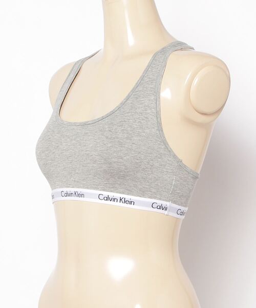 Calvin Klein（カルバン・クライン）の「Calvin Klein/カルバンクライン Carousel 2-Pack Bralette ノンワイヤー スポーツブラ ブラレット（スポーツブラ・レディース・グレー×ホワイト・S）」の4枚目の写真