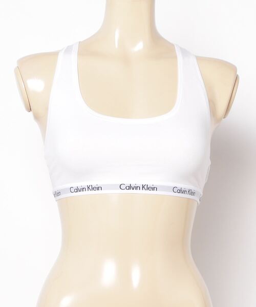 Calvin Klein（カルバン・クライン）の「Calvin Klein/カルバンクライン Carousel 2-Pack Bralette ノンワイヤー スポーツブラ ブラレット（スポーツブラ・レディース・グレー×ホワイト・S）」の2枚目の写真