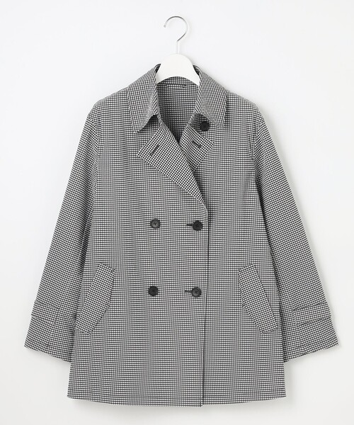 J.PRESS Ladies(J.プレス レディス)の「【洗える】Lightストレッチギンガム ダブル トレンチコート(トレンチコート・レディース・ブラック系3・S/XS)」の7枚目の写真