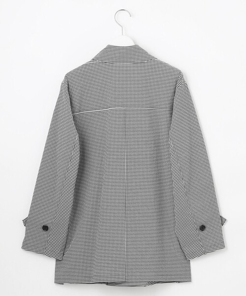 J.PRESS Ladies(J.プレス レディス)の「【洗える】Lightストレッチギンガム ダブル トレンチコート(トレンチコート・レディース・ブラック系3・S/XS)」の8枚目の写真