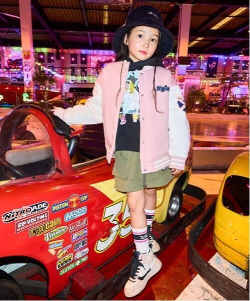 X-girl Stages（エックスガールステージス）の「フロントジップカーゴスカパン（その他パンツ・キッズ・ブラック/カーキ・140cm/130cm/110cm/90cm/120cm/100cm）」の19枚目の写真