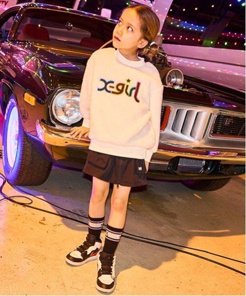 X-girl Stages（エックスガールステージス）の「フロントジップカーゴスカパン（その他パンツ・キッズ・ブラック/カーキ・140cm/130cm/110cm/90cm/120cm/100cm）」の17枚目の写真