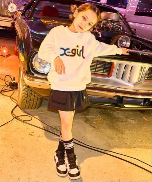 X-girl Stages（エックスガールステージス）の「フロントジップカーゴスカパン（その他パンツ・キッズ・ブラック/カーキ・140cm/130cm/110cm/90cm/120cm/100cm）」の16枚目の写真