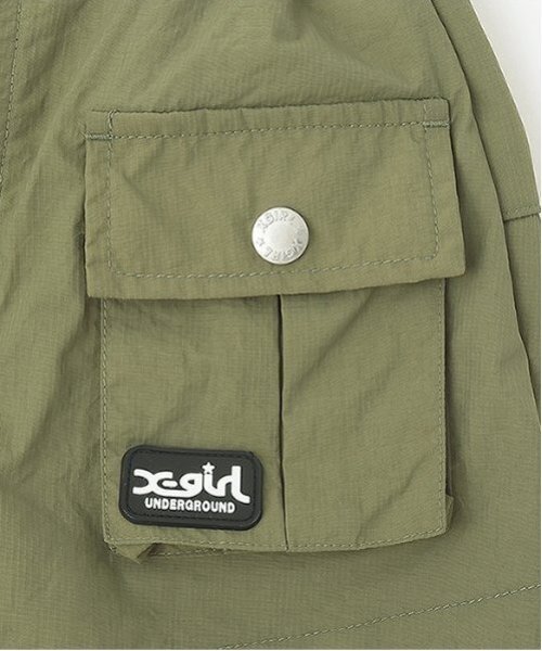 X-girl Stages（エックスガールステージス）の「フロントジップカーゴスカパン（その他パンツ・キッズ・ブラック/カーキ・140cm/130cm/110cm/90cm/120cm/100cm）」の11枚目の写真